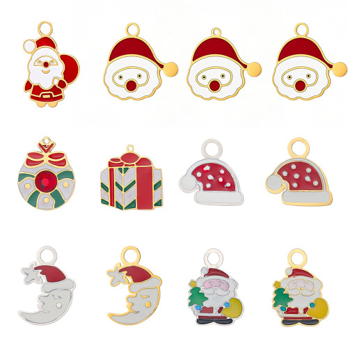 Christmas Stainless Steel Oil Drop Accessories DIY Small Ornaments Decorations Oil Drop Handmade Pendant Accessories Wholesale