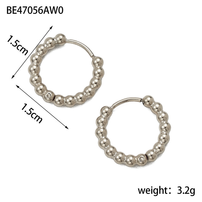 Hot-Selling Stainless Steel Striped Heart Bowknot Geometric Earrings INS Internet Celebrity Earrings Jewelry Wholesale