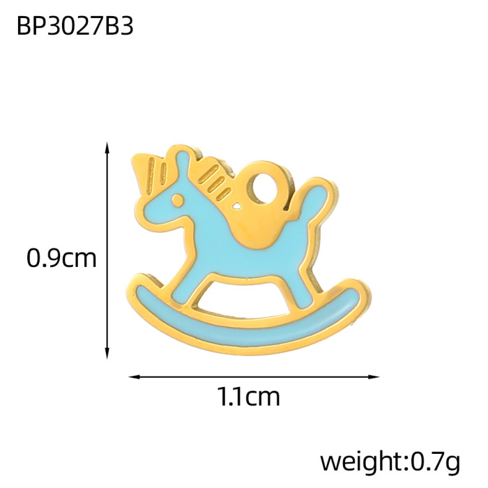 Hot-Selling Fashion DIY Stainless Steel Accessories Pikachu Anime Cartoon Oil Drop Accessories Wholesale, Jewelry