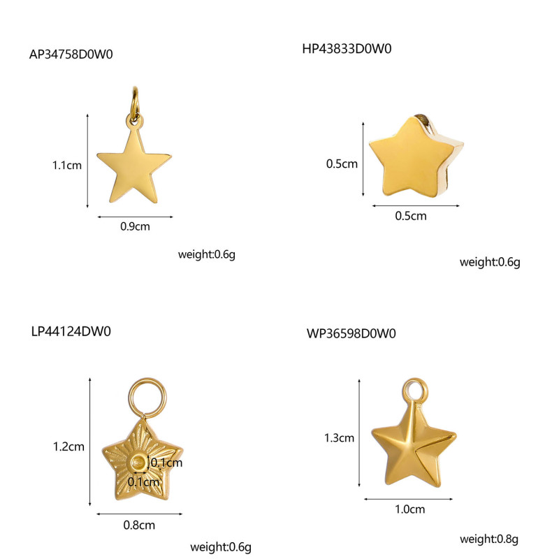 Versatile Small Niche Design Star Pendant Pentagram Stainless Steel Accessories Simple Versatile Chain Jewelry Wholesale