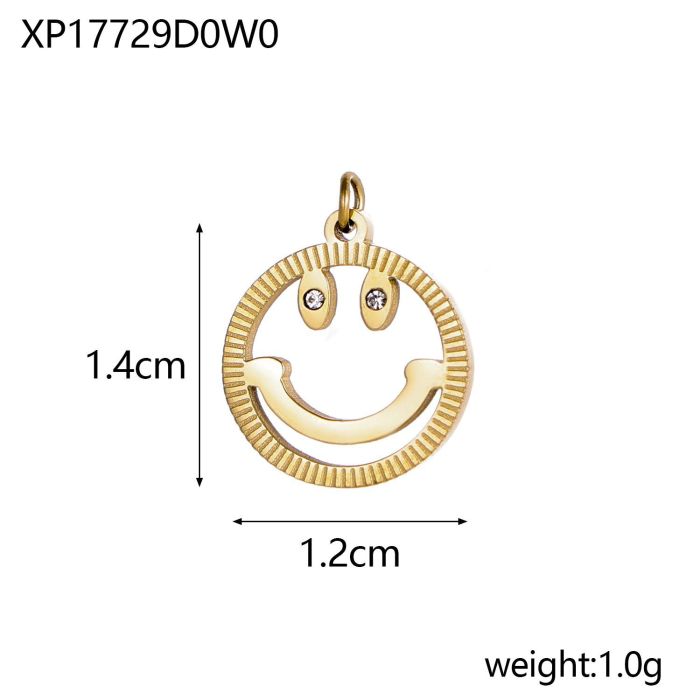 Smiley Face DIY Accessories Pendant Chain Versatile Exquisite Fashion Commuting Style Accessories Smiley Face Pendant Hollow Accessories