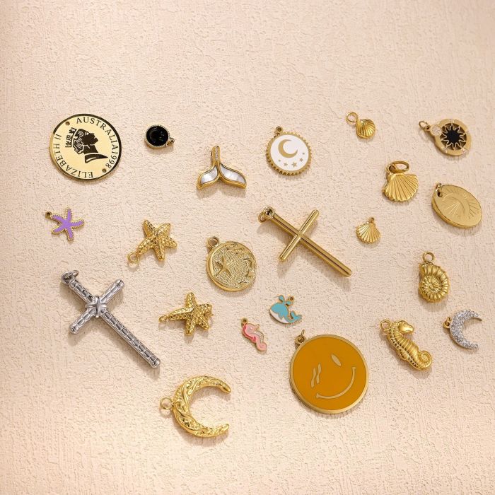 Hot Selling Fashion Cute Cartoon Multi-style DIY Accessories Matching Set Stainless Steel Accessories Wholesale, Jewe...