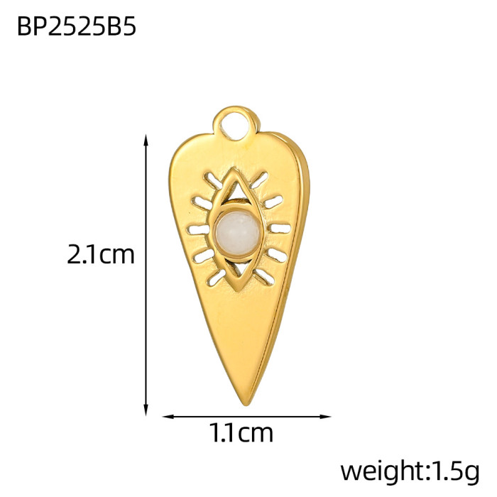 Hot-Selling Fashion Simple Light Luxury Stainless Steel Zircon DIY Geometric Accessories Jewelry Wholesale