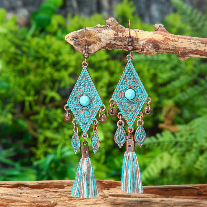 Hot-Selling Vintage Earrings Multi-Piece Set Fashion Ethnic Style Personality Geometric Earrings Versatile Jewelry De...
