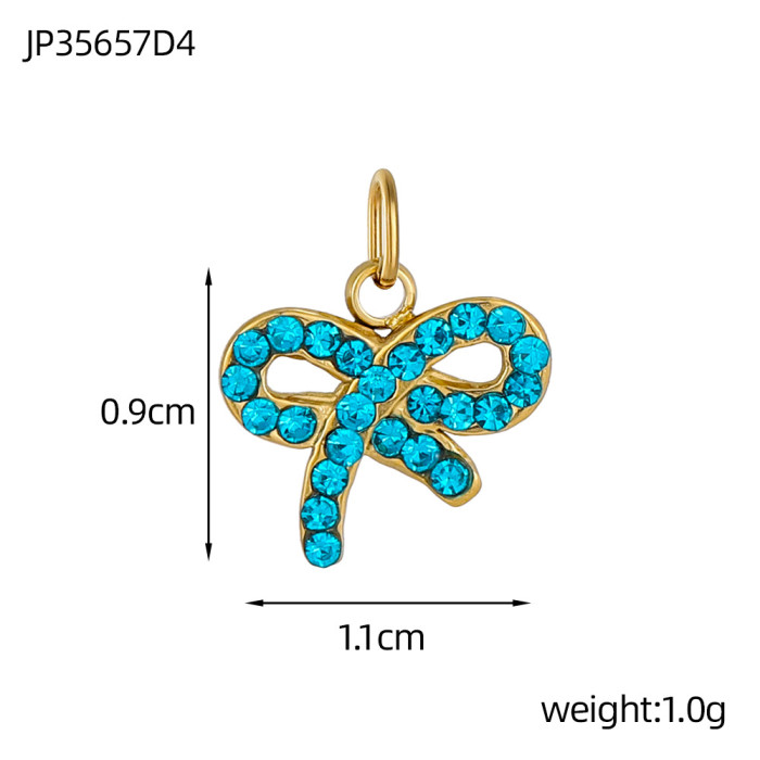 Cross-Border Hot Sale DIY Handmade Jewelry Accessories Bowknot Flower Pendant Charms Wholesale