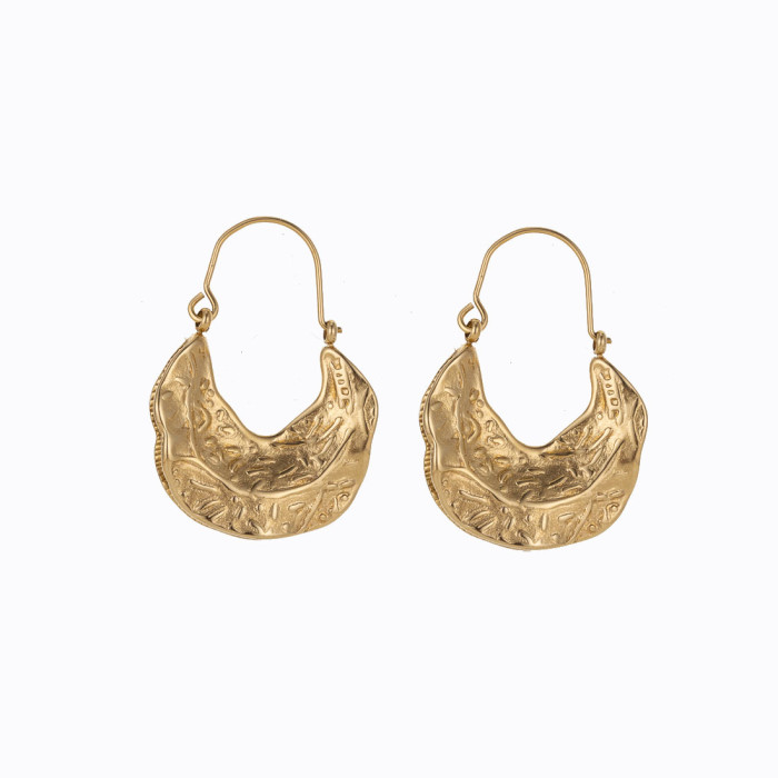 INS Fashion Personality Stainless Steel Earrings Niche Geometric Design Gold Plated Light Luxury Earrings Titanium St...