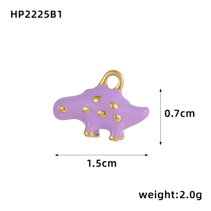 Hot-Selling Cartoon DIY Jewelry Accessories Stainless Steel Pendant Bracelet Rope Hanging Ornament Pendant 3D Accesso...