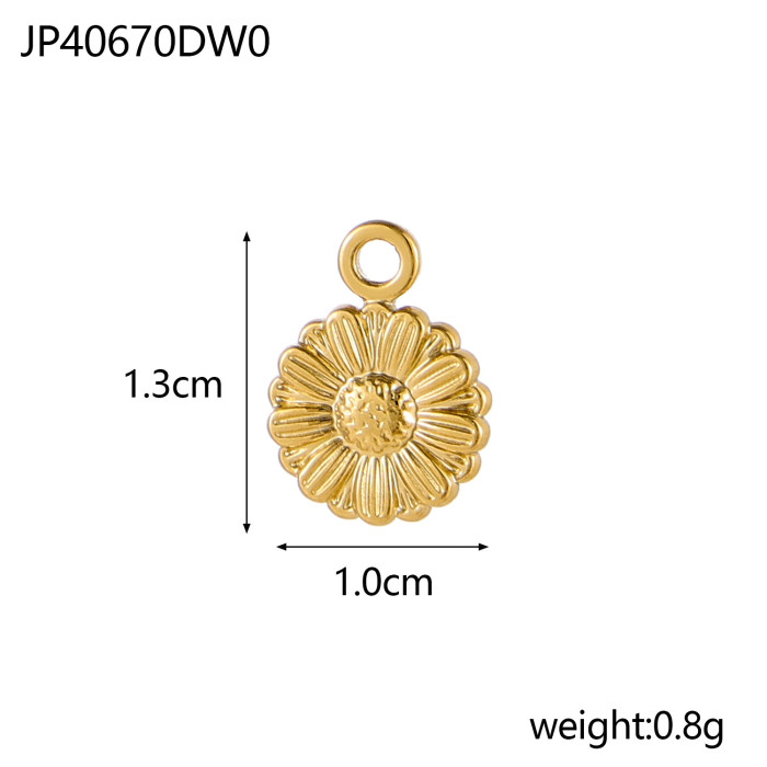Gold Plated Pendant Accessories Vintage Hollow Flower Pendant, Necklaces