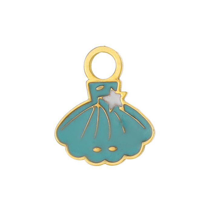 Hot Selling Fashion Simple Light Luxury Stainless Steel Oil Drop Shell Accessories DIY Accessories Jewelry Wholesale