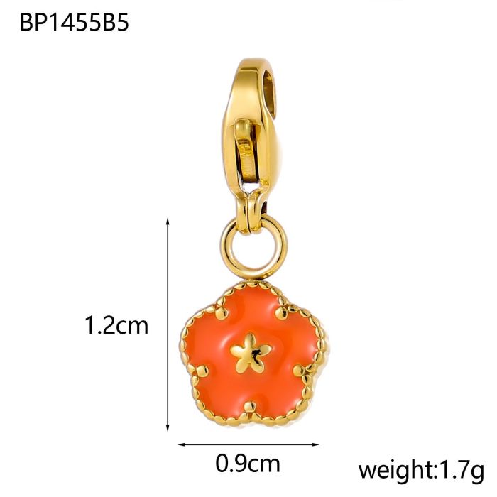Fashion Exquisite Colorful Zircon High-Grade Pentagram Small Pendant DIY Jewelry Oil Drop Flower Petite Wholesale, Ne...