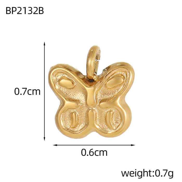 Hot Selling DIY Stainless Steel Butterfly Bee Pendant Accessories Hanging Ornaments Jewelry Wholesale, Necklaces