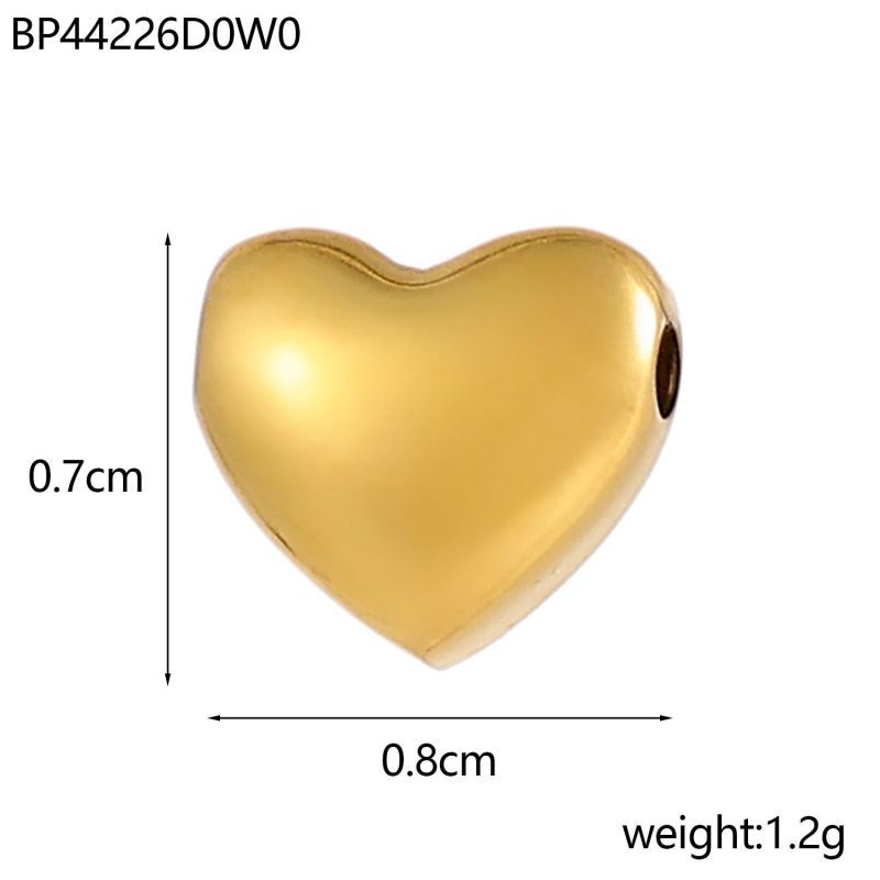 Smooth Heart Star Pentagram Simple Stainless Steel Accessories DIY Handmade Jewelry Earrings Necklace Pendant Materials