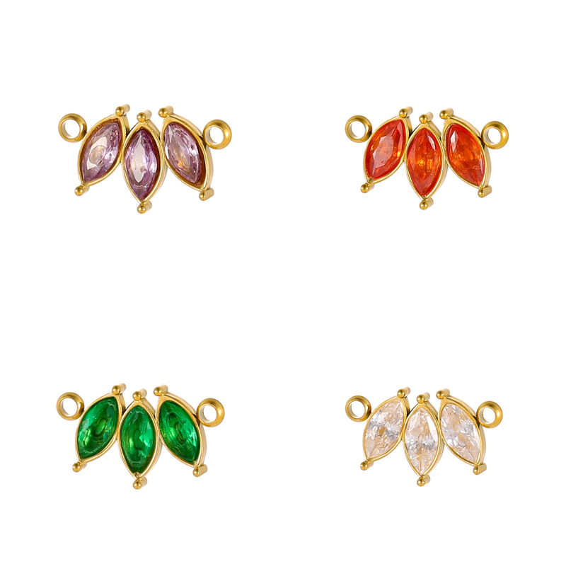 Cross-Border New Stainless Steel Natural Stone Pendant Turquoise Gold-Plated French Sun Necklace Earrings Handmade Accessories Wholesale