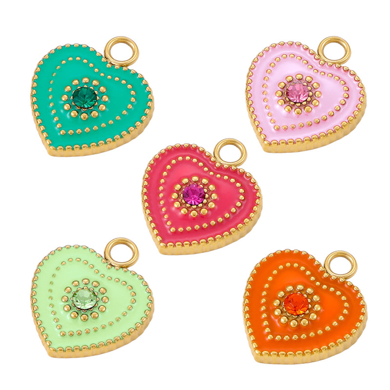 Cross-Border European and American Hot-Selling Heart-Shaped Pendant Necklace Jewelry Wholesale Beautiful Jewelry