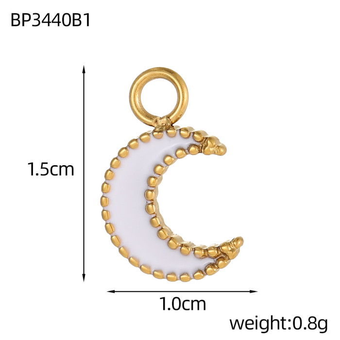 DIY Jewelry Accessories Simple Stainless Steel Oil Drop Fruit Pendant Charms Bracelet Keychain Accessories Wholesale
