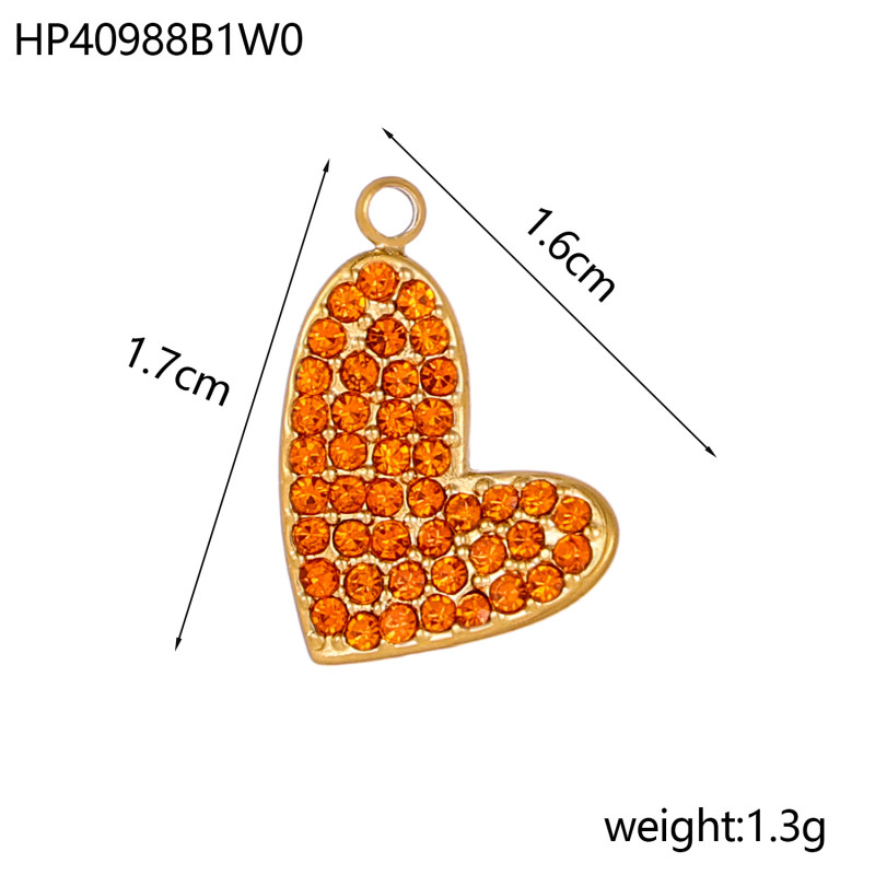 Micro Pave Heart Pendant Heart Shape DIY Accessories Micro Pave Zircon Heart Accessories Jewelry Wholesale
