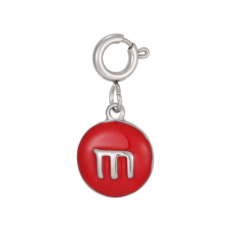 Cross-Border Hot Selling Drip Oil Heart Donut Pendant European and American Style Exquisite DIY Bracelet Necklace Earring Accessories Wholesale