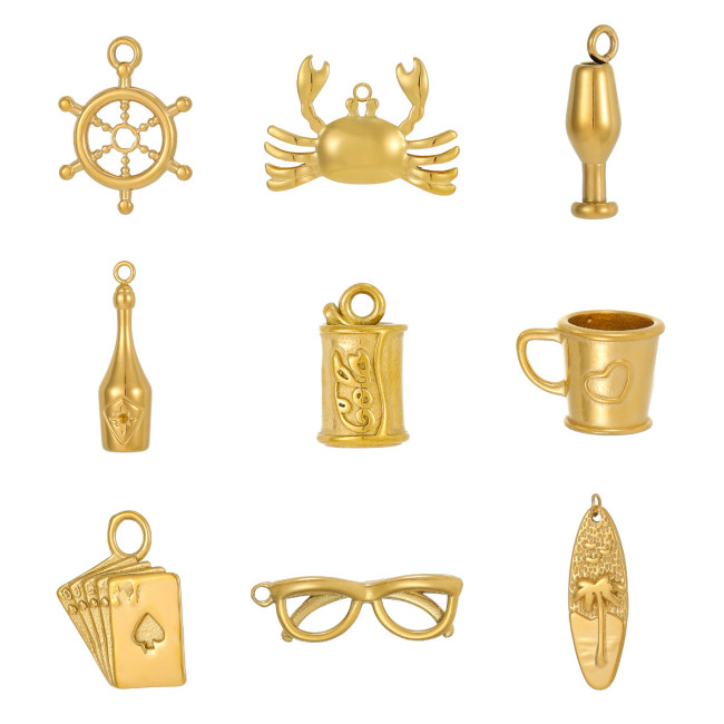 European and American Hot Selling Fashion Simple Light Luxury Versatile Stainless Steel Wine Glass Playing Cards Knife Fork DIY Accessories Wholesale