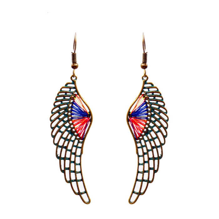 Original Fashion Handmade Woven Earrings Fashion Retro Large Hoop Earrings for Women Bohemian Hollow Jewelry Wholesale