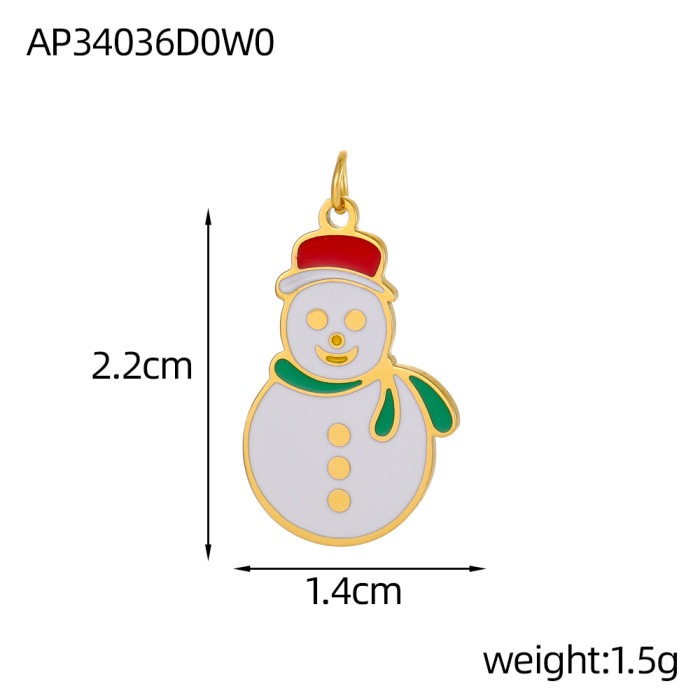 Hot-Selling New Christmas Oil Drop Accessories DIY Cat Paw Accessories Enclosure Christmas Hanging Decoration Accesso...