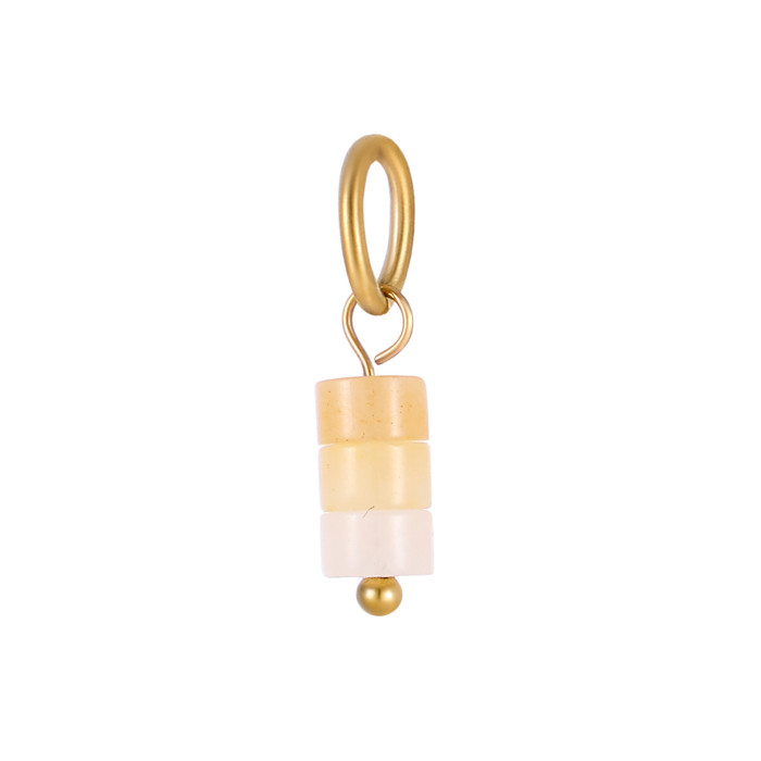 Hot-Selling Exclusive Small Round Column Natural Raw Stone Pendant Irregular Accessories Jewelry Wholesale, Necklaces