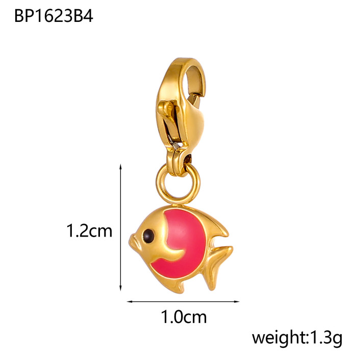Original New Chinese Style Fashion Colorful Retro Oil Drop Small Fish Accessories High-end Niche Light Luxury Personalized Accessories