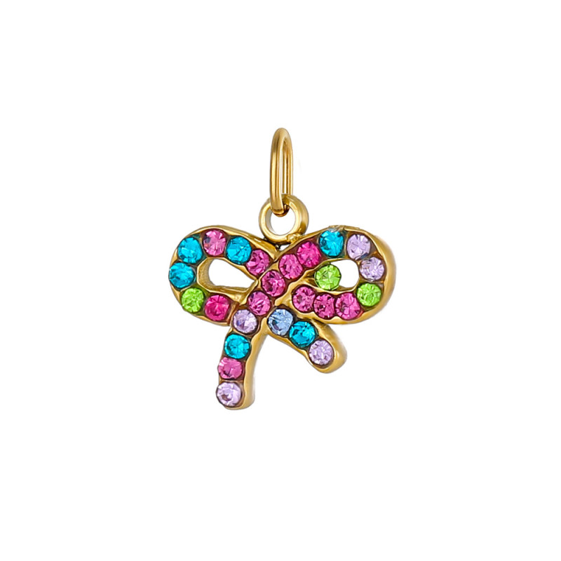 Cross-Border Hot Sale DIY Handmade Jewelry Accessories Bowknot Flower Pendant Charms Wholesale
