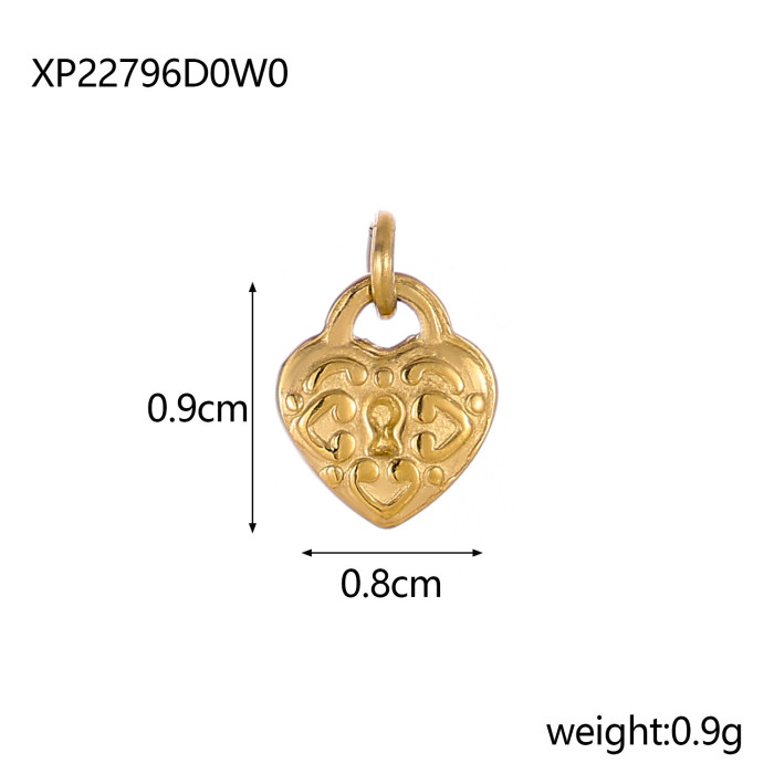 Hot Selling Fashion Simple Light Luxury Heart Pendant Earrings Necklace Bracelet DIY Accessories Heart