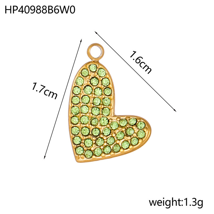 Micro Pave Heart Pendant Heart Shape DIY Accessories Micro Pave Zircon Heart Accessories Jewelry Wholesale