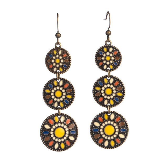 Hot Selling Earring Set Wholesale Bohemian Style Oil Drop Earrings for Women Creative Water Drop Shape Alloy Earrings...