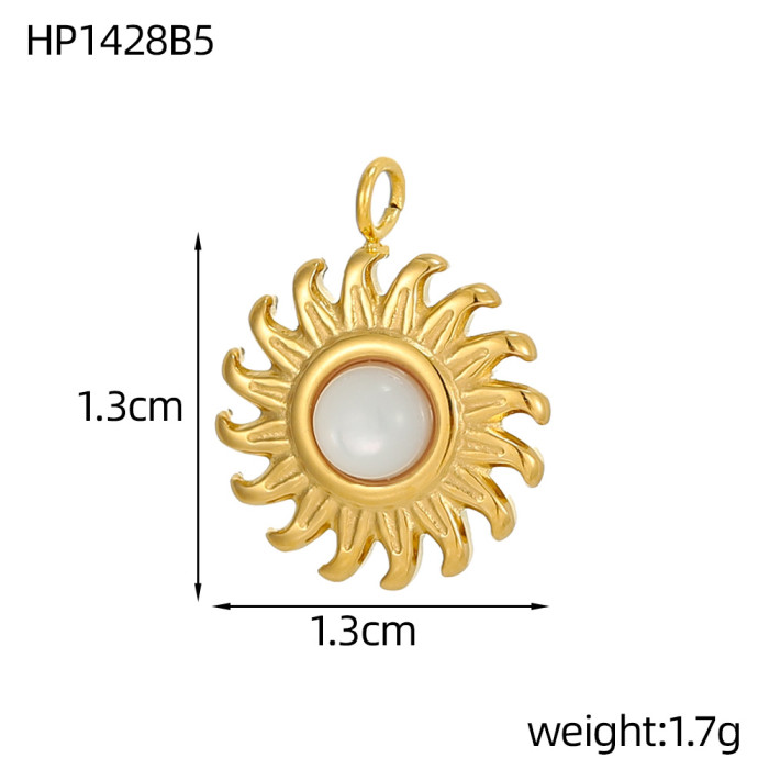INS Style Electroplated Stainless Steel Sunflower Earrings Simple Daily Versatile Accessories Jewelry Wholesale