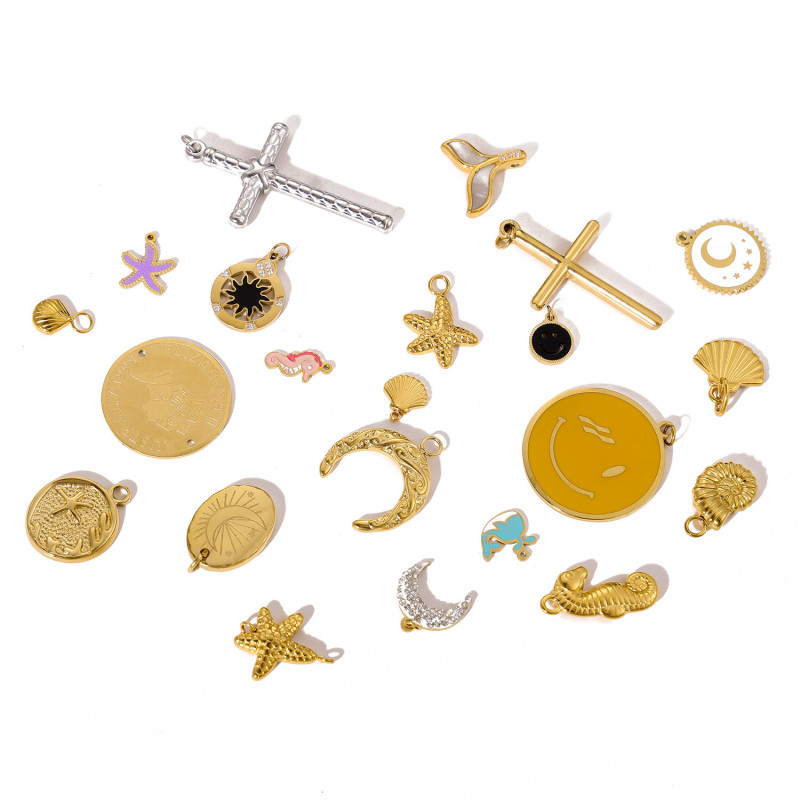 European and American Hot Selling Fashion Cute Cartoon Multi-style DIY Accessories Matching Set Stainless Steel Accessories Wholesale