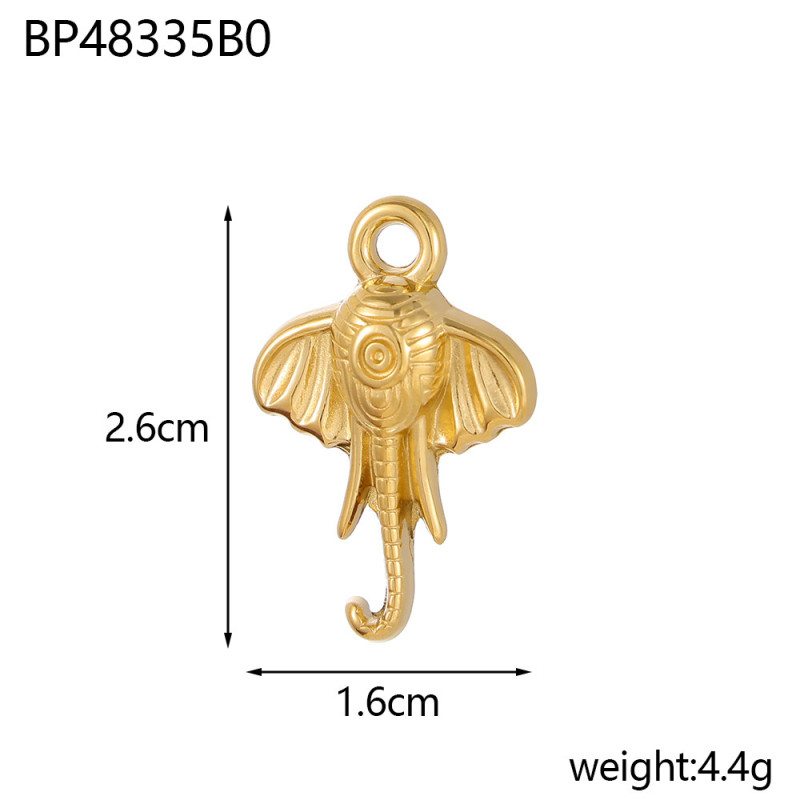 European and American Stainless Steel DIY Pendant Accessories Titanium Steel Bow Leaf Cupid Necklace Bracelet Making Waterproof Tag