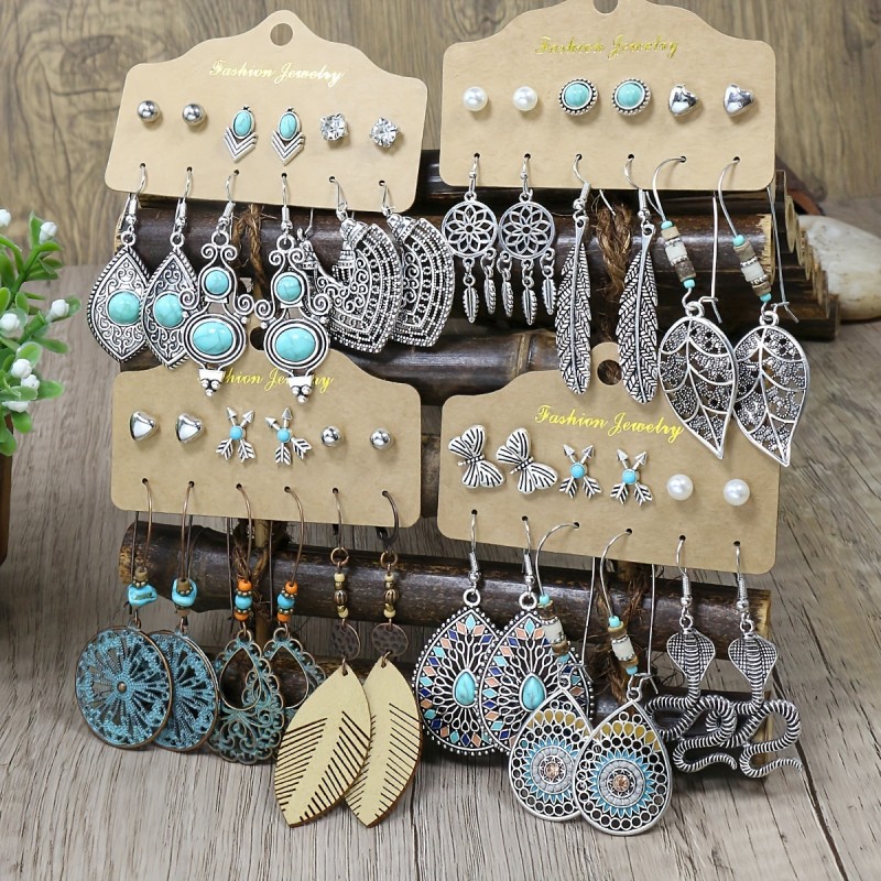 European and American Hot-Selling New Exaggerated Creative Earring Set Cobra Fishbone Butterfly Earrings Amazon Wholesale
