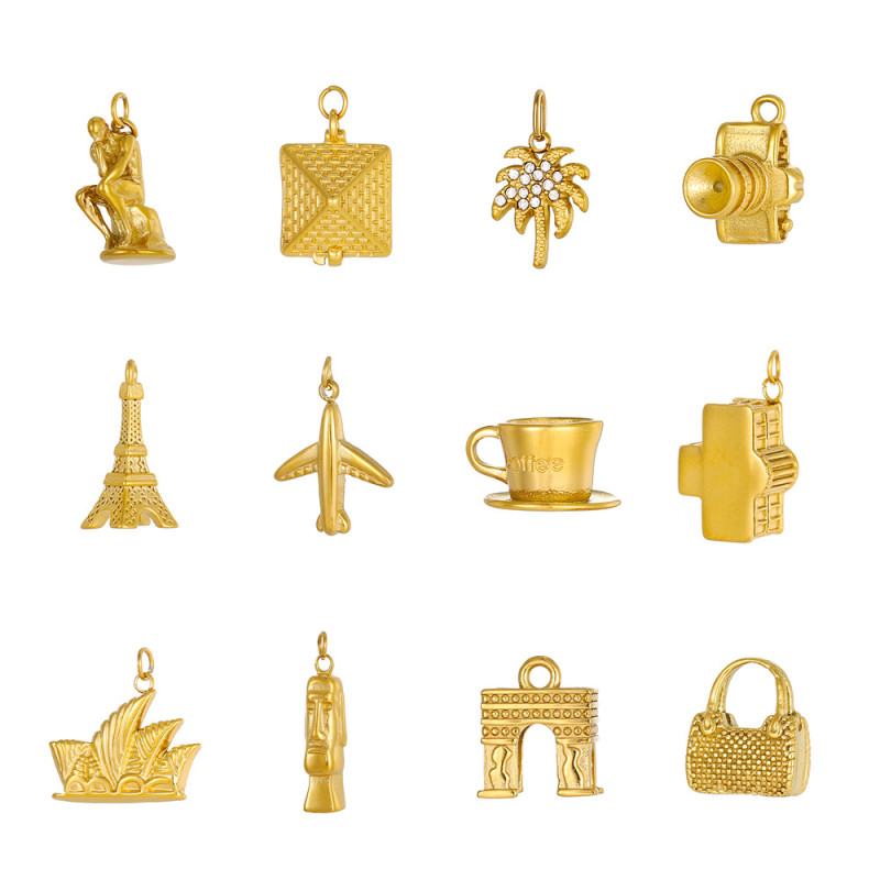 Cross-Border Vintage Creative Stainless Steel Jewelry Accessories Simple Fashion Three-Dimensional Accessories Unique Design Sense Ins Accessories