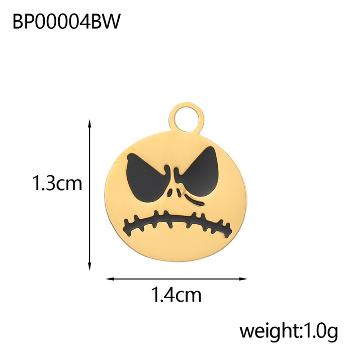Halloween Accessories New Stainless Steel Skull Pendant Earrings Necklace Pendant Accessories Wholesale