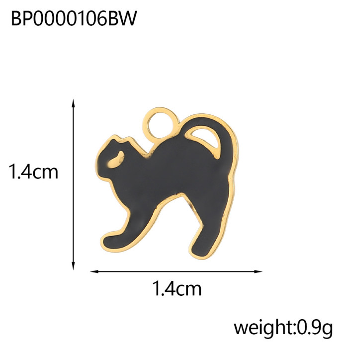 Halloween Ghost Festival Ghost Pumpkin Bat Quirky Oil Drop Pendant DIY Stainless Steel Jewelry Clothing Accessories