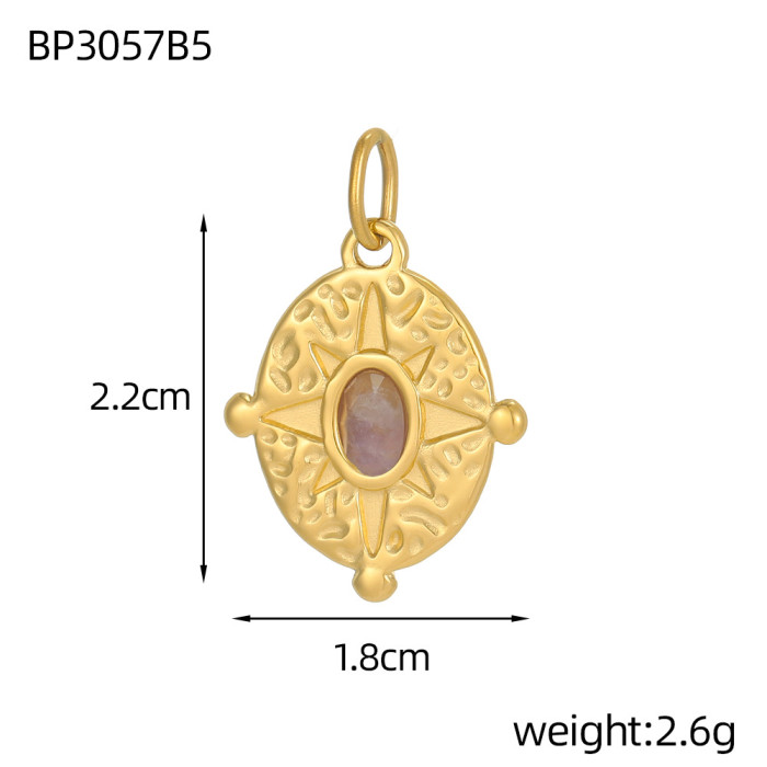 Cross-Border DIY Accessories Simple and Exquisite European and American Micro-Inlaid Turquoise Natural Stone Accessories Unique Design Sense Versatile Accessories