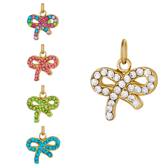 Cross-Border Hot Sale DIY Handmade Jewelry Accessories Bowknot Flower Pendant Charms Wholesale
