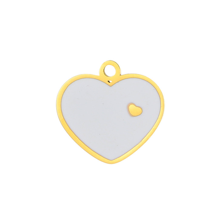 Oil Drop Small Accessories Cute Heart Pendant Colorful Oil Drop Fashion Versatile DIY Small Hanging Accessories Wholesale