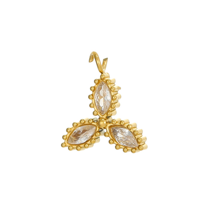 Hot-Selling Fashion Simple Light Luxury Women's Stainless Steel Zircon Accessories Jewelry Wholesale