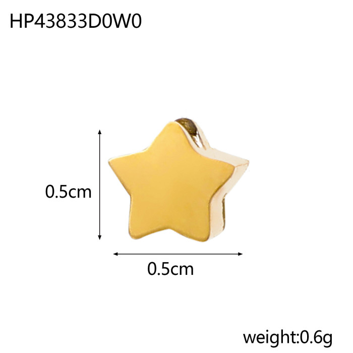 Versatile Small Niche Design Star Pendant Pentagram Stainless Steel Accessories Simple Versatile Chain Jewelry Wholesale