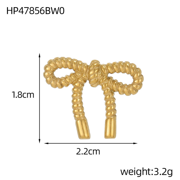 Stainless Steel Bow Pendant Accessories Pendant Series DIY Earrings Necklace Pendant Jewelry Accessories Pendant Whol...