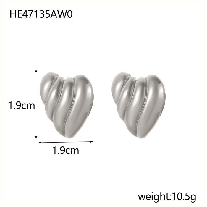 French Retro Hot-Selling Ins Style High-End Irregular Heart-Shaped Earrings for Women Unique and Versatile Wholesale Earrings