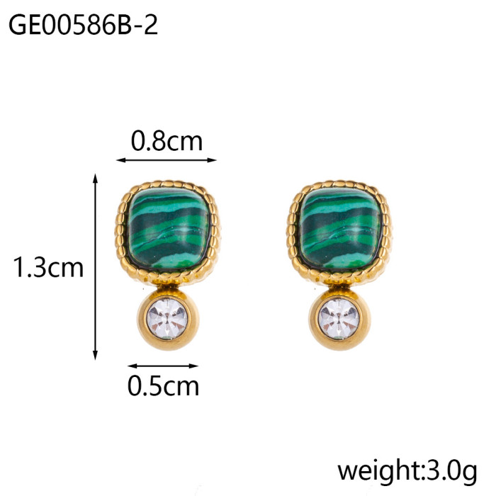 Minimalist Unique Niche Versatile High-End Elegant Colorful Stud Earrings Fashionable Elegant Stud Earrings Sweet Ear...