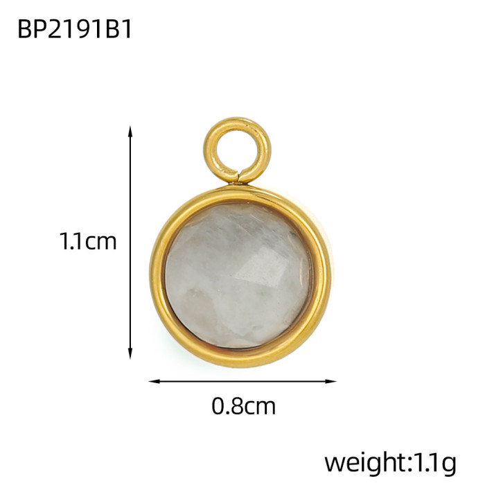 Cross-Border DIY Accessories Simple and Exquisite European and American Micro-Inlaid Turquoise Natural Stone Accessories Unique Design Sense Versatile Accessories