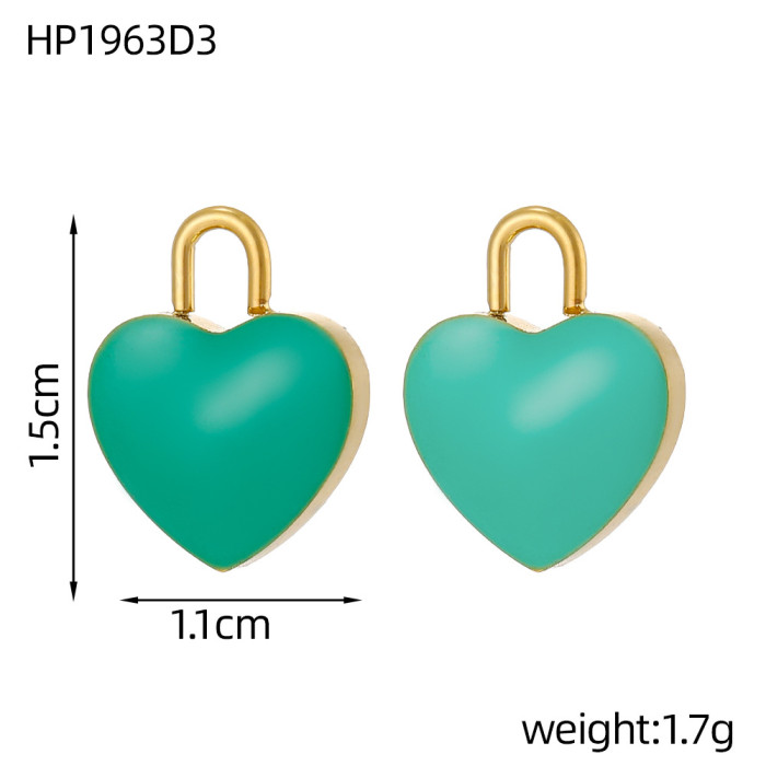New 3D Pomegranate Heart Peach Heart Pendant DIY Hanging Stainless Steel Oil Drop Jewelry Accessories Wholesale, Neck...