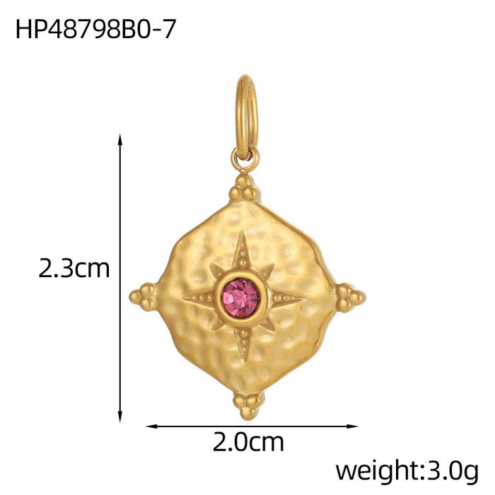 Stainless Steel Fresh Geometric Pendant Gold Plated Jewelry Accessories DIY Pendant Necklace Accessories Wholesale
