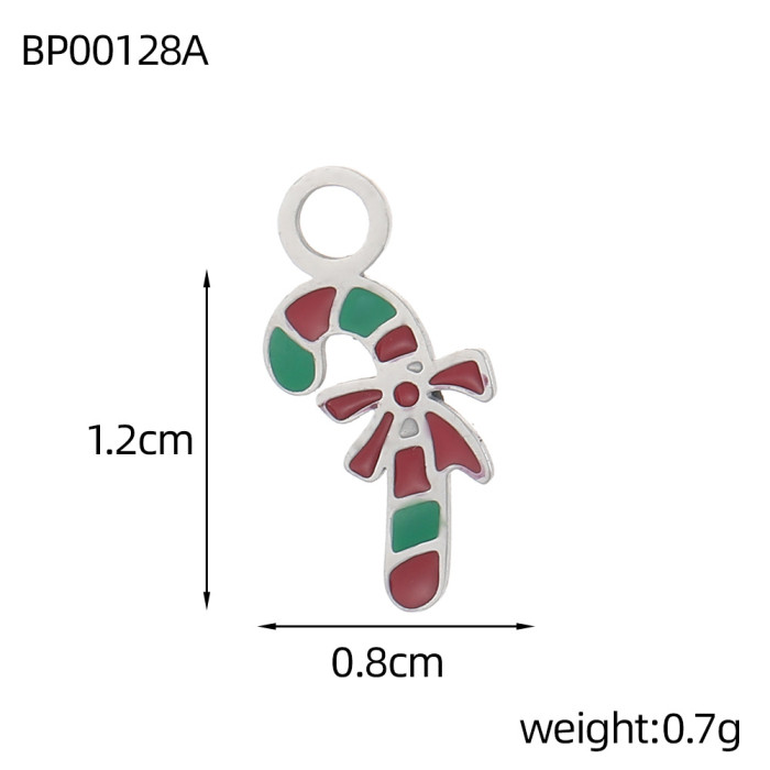 Christmas Pendant Stainless Steel Fashion Accessories Jewelry Niche Simple Christmas Hanging DIY Accessories Wholesal...