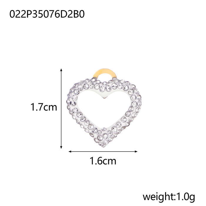 Cross-Border European and American Hot Selling Heart Love Accessories Pendant Earrings Necklace Bracelet DIY Heart Accessories Handmade